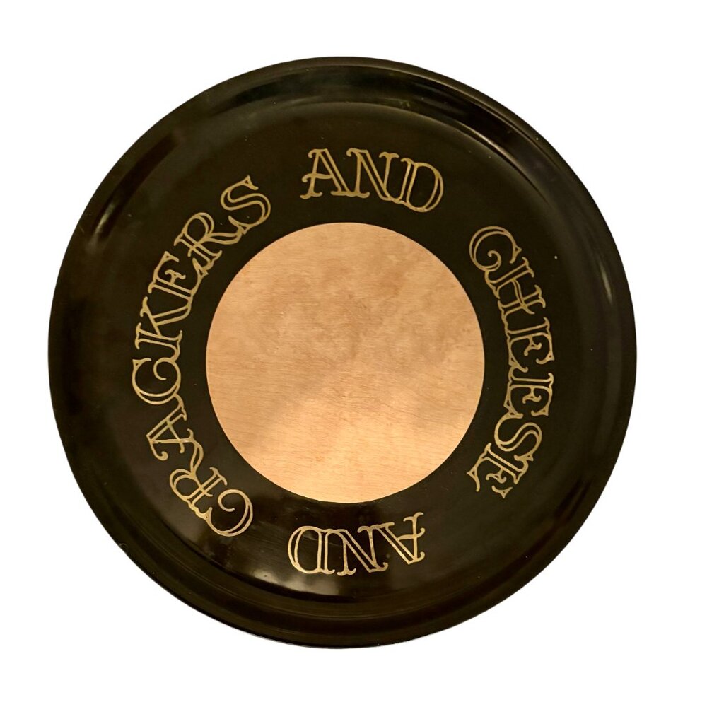 Mid-Century Modern Couroc Cheese and Cracker Tray